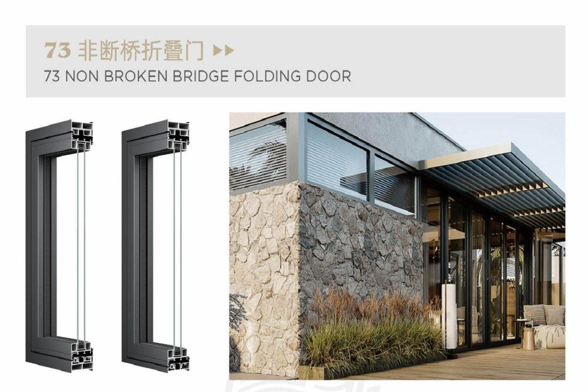 bi  fold doors/folding concertina doors/Non Broken Bridge Folding Door​​/Glass Door/Aluminum Glass Door/Aluminum Frame