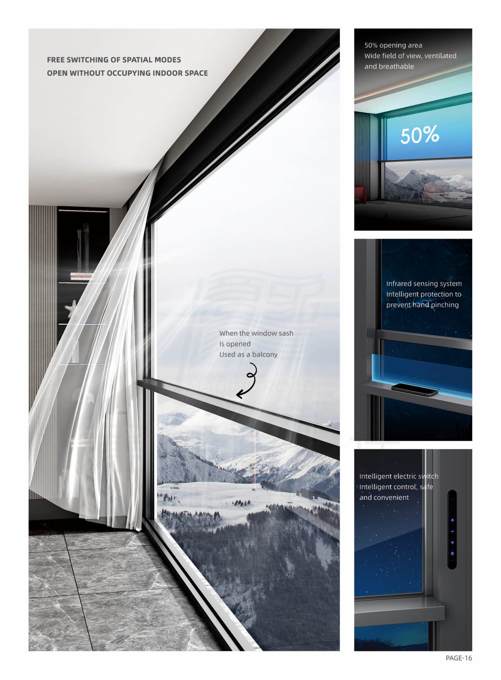 Electric Lifting Window​\Power Window\Automatic Windows\Aluminum Windows Prices